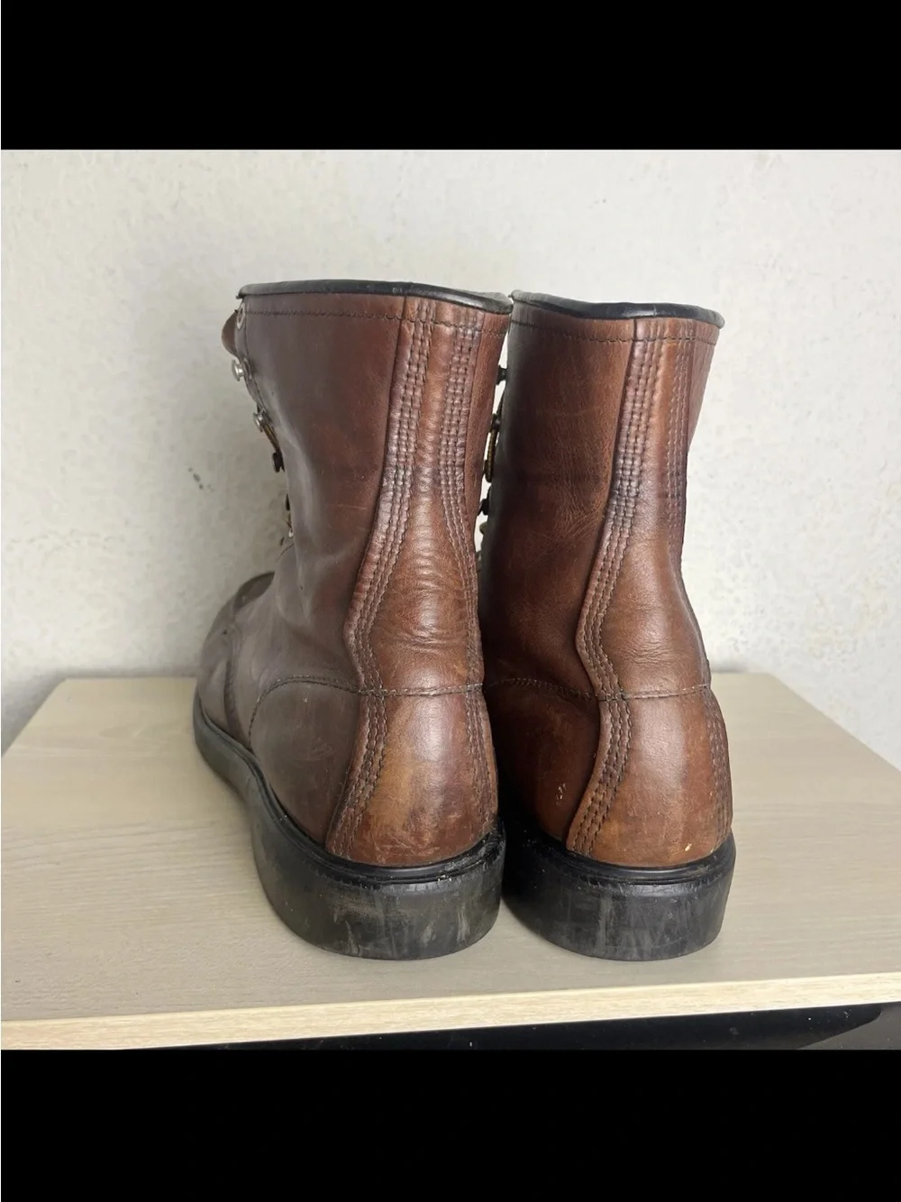 Red Wing Size 11B Moc Steel Toe Work Boots 4440 Men's Brown Leather Vintage